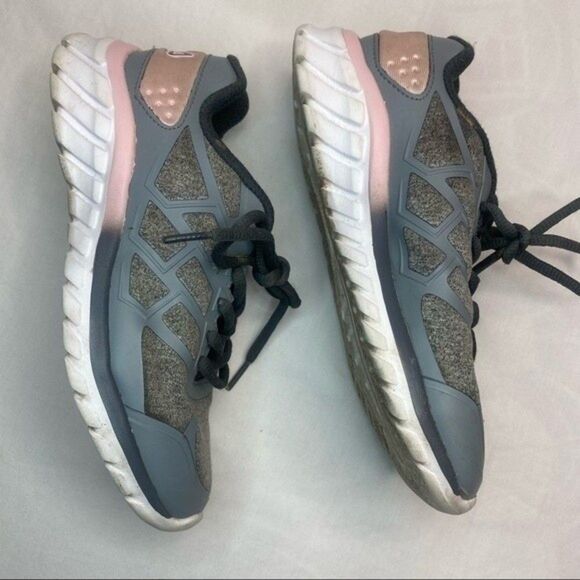 Fila Gray Pink Superstride Memory Foam Sneakers Girls 1 - Picture 10 of 11